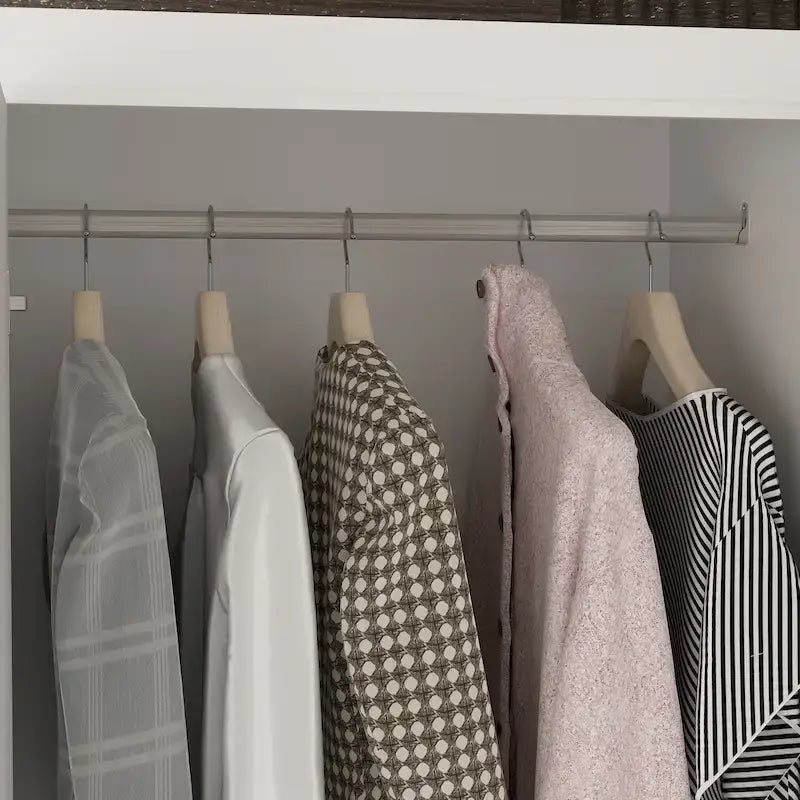 93.9H/74.2H Armoires Wardrobe Closet Cabinet Hanging Drawers Storage