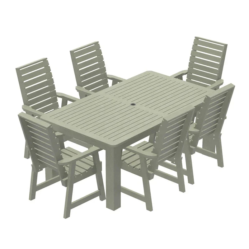 HIGHWOOD PROFESSIONAL 7-delige tuinset voor buiten dineren, 42x72