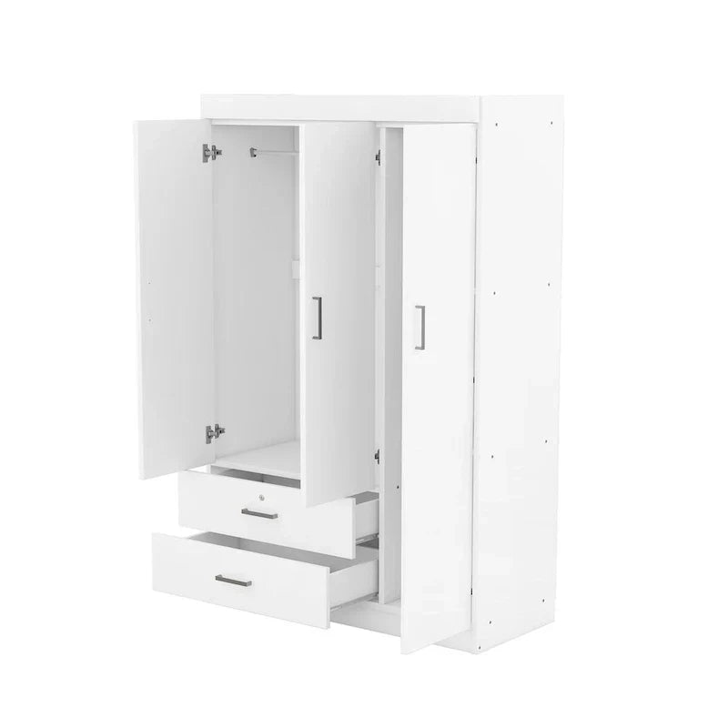 3-Door Wardrobe with 2 Drawers