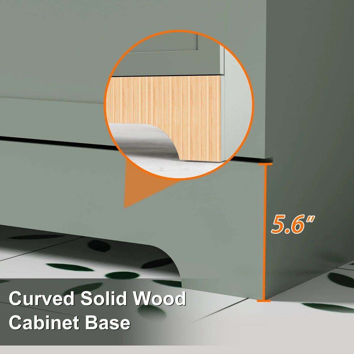Wavy Line badkamermeubelset van 30/36/48 inch met wastafel en kraan