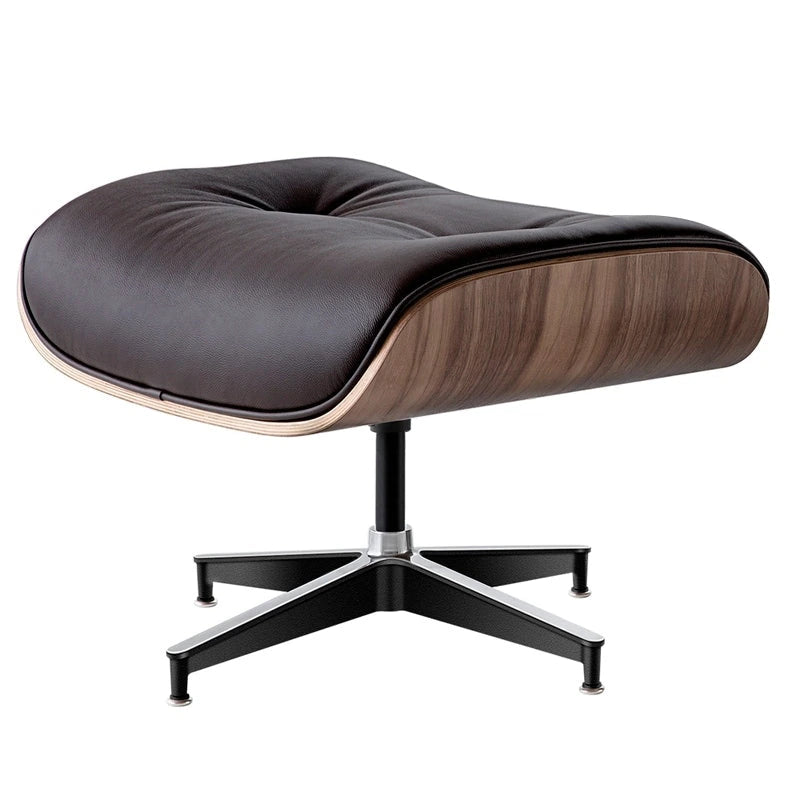 Fauteuil inclinable de salon moderne en cuir, style milieu du siècle
