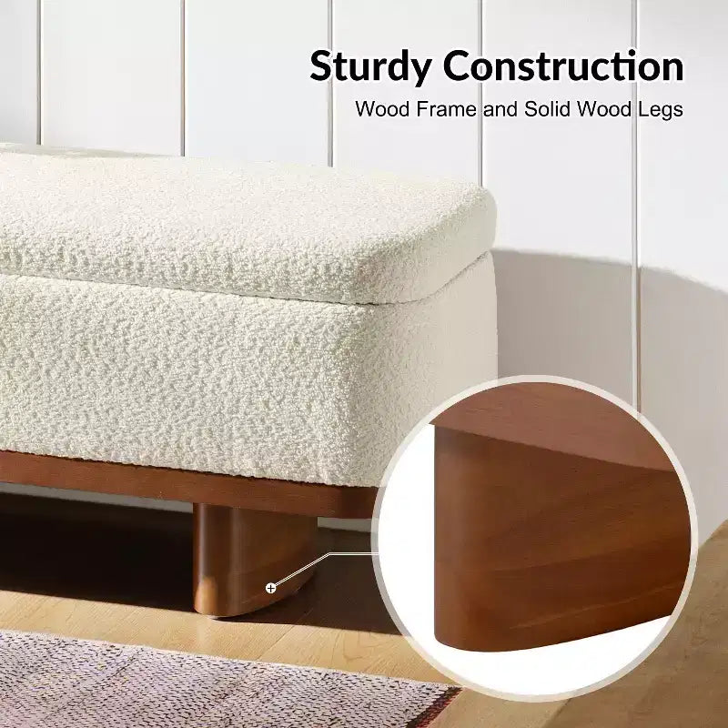 Banc à plateau relevable Clara, facile à assembler, avec structure en bois massif|HULALA HOME