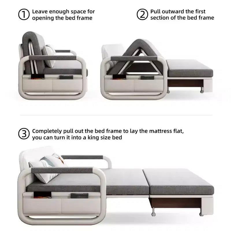 Luck Live Modern 62.2in. sleeper sofa Multifunctional Storage Sofa Bed
