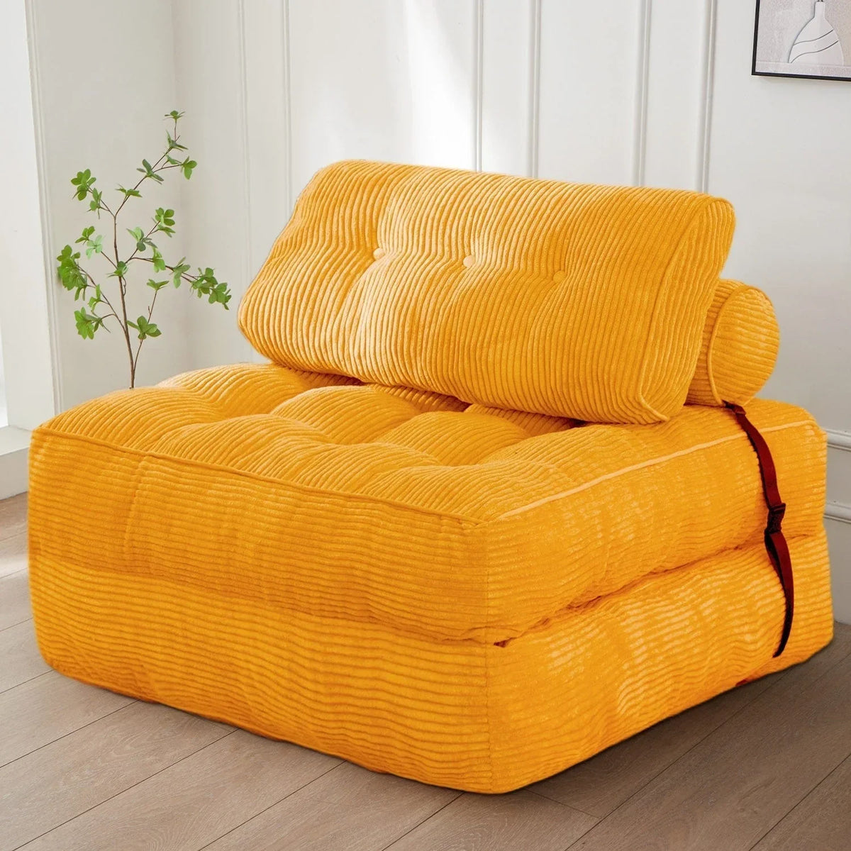8 Corduroy vouwbare slaapbank, eenpersoons