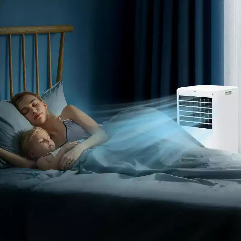8K BTU Portable Air Conditioner - 3-in-1 Cooling, Dehumidifier & Fan for 350 Sq Ft with Sleep Mode & 1-Year Warranty