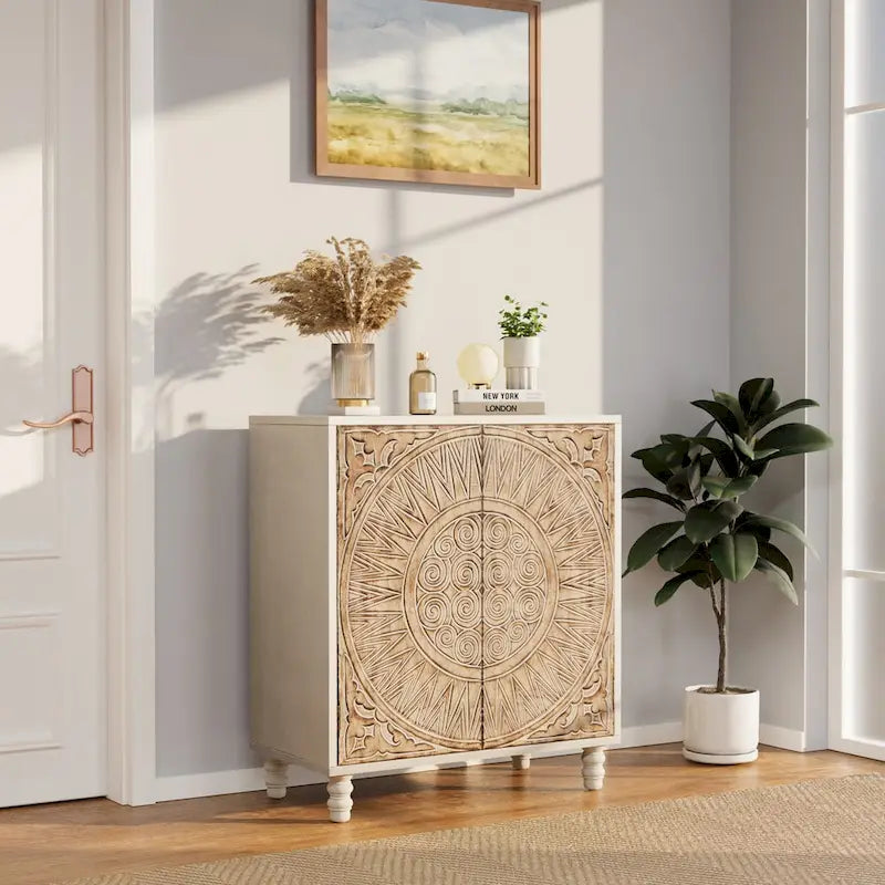 COSIEST Vintage Sideboard Storage Cabinet and Buffet