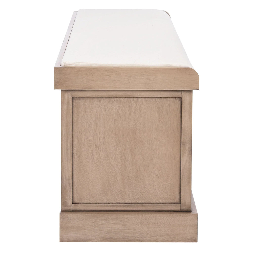 Banco de almacenamiento SAFAVIEH Fiorello con 3 cajones y cojín - 47.3 W x 15 L x 19 H - 47Wx15Dx19H