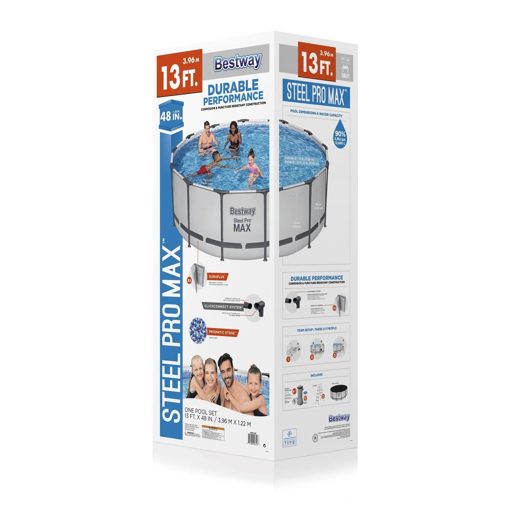 Bestway Steel Pro MAX rond bovengronds zwembad met pomp en afdekzeil