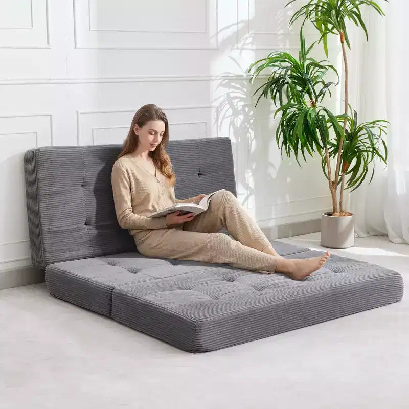 39x75 Tri-Fold Memory Foam Sofa Bed  6 Tufted Mattress