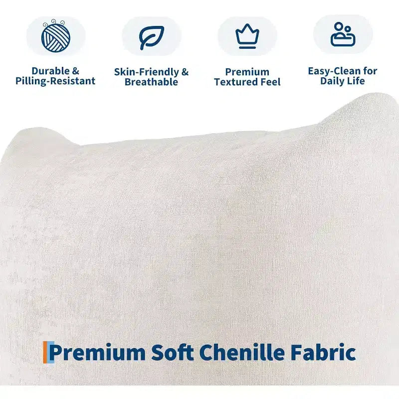 Canapé modulaire 2 places en tissu chenille, canapé nuage avec éponge haute résilience, sans accoudoirs pour petits espaces