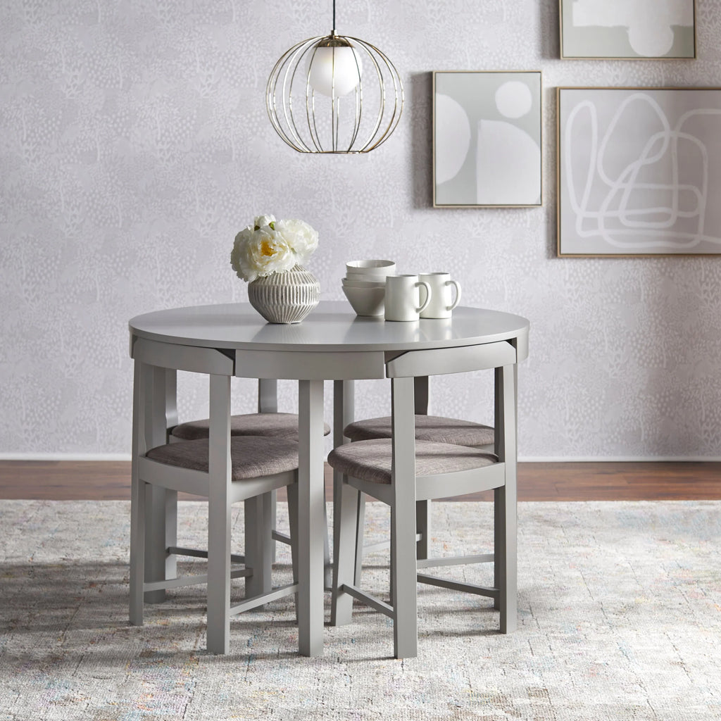 Set da pranzo compatto rotondo Harrisburg Tobey da 5 pezzi