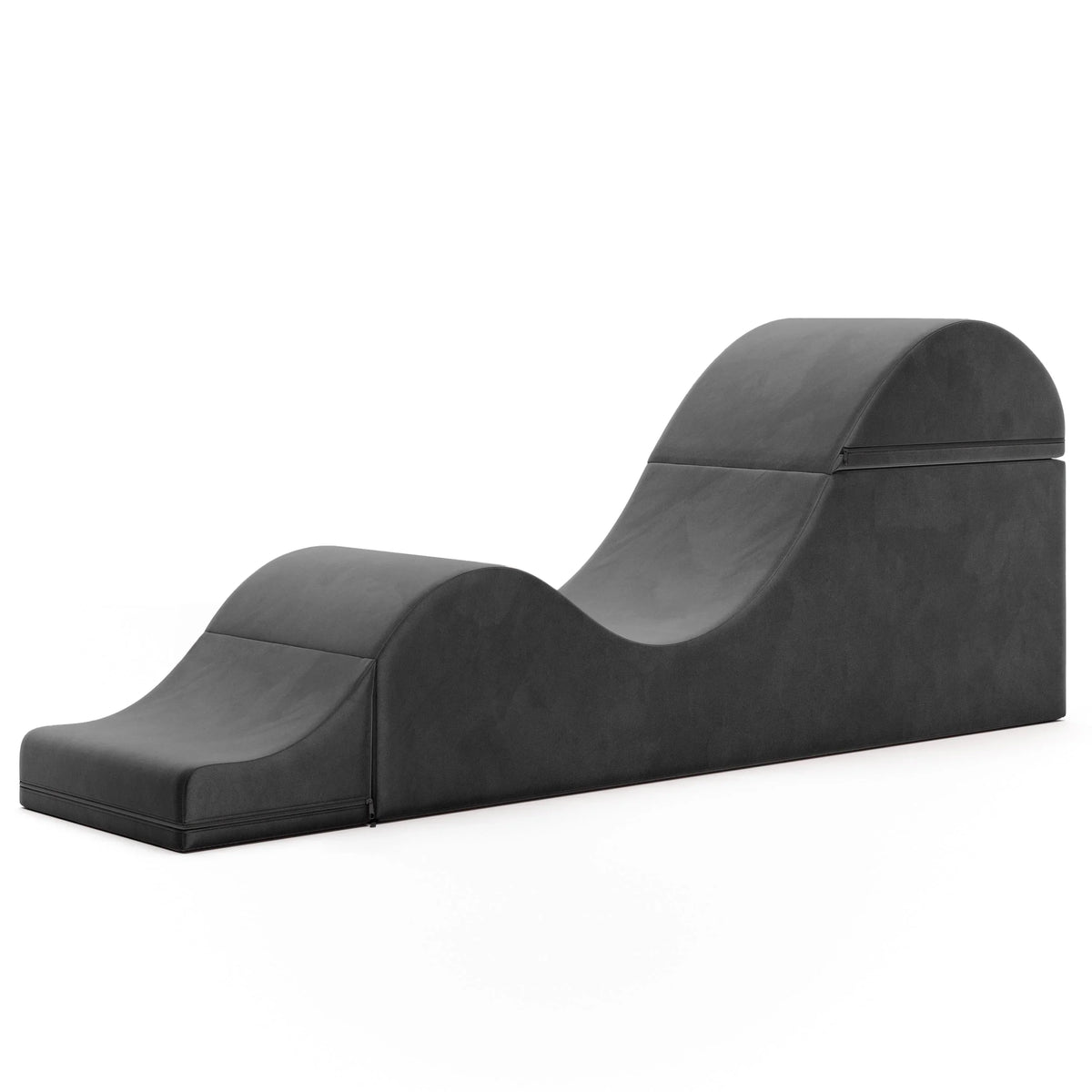 Chaise longue convertible Avana Kami / yoga y masaje: otomana 2 en 1 con silla lounge de yoga plegable extraíble oculta, microterciopelo - N/A