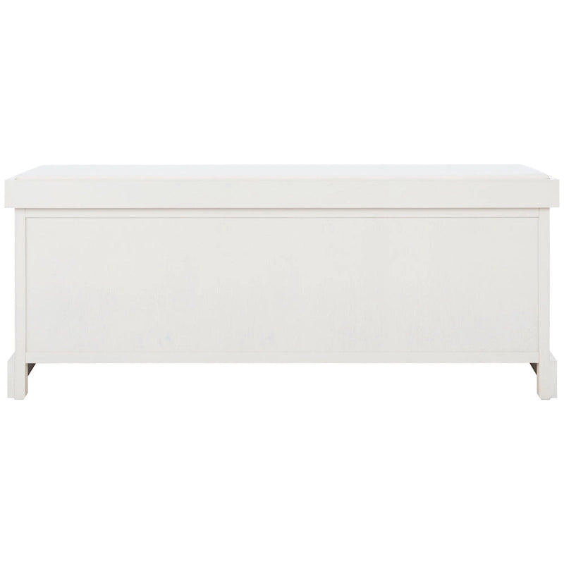 Banc de rangement SAFAVIEH Fiorello à 3 tiroirs avec coussin - 47.3 l x 15 L x 19 H - 47l x 15p x 19h