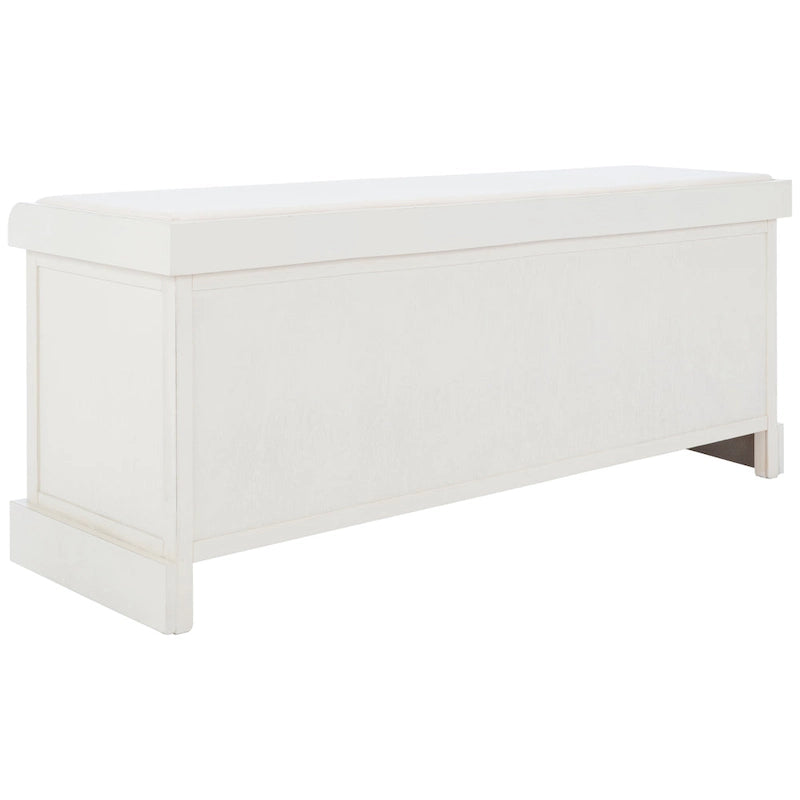 Banc de rangement SAFAVIEH Fiorello à 3 tiroirs avec coussin - 47.3 l x 15 L x 19 H - 47l x 15p x 19h