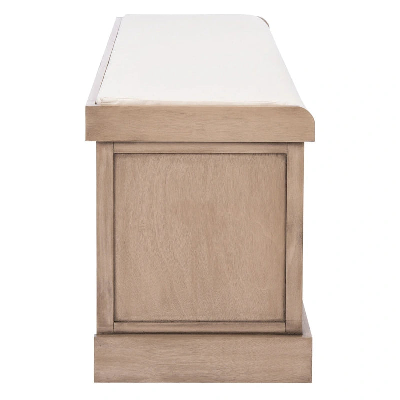 Banc de rangement SAFAVIEH Fiorello à 3 tiroirs avec coussin - 47.3 l x 15 L x 19 H - 47l x 15p x 19h