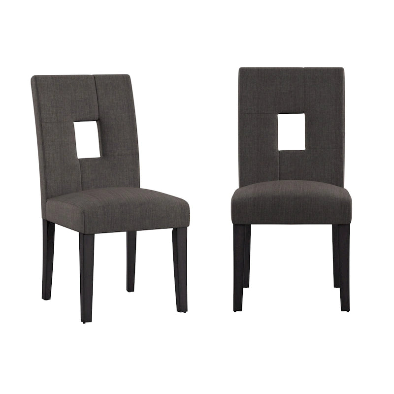Sillas de comedor con respaldo de ojo de cerradura Brda (juego de 2) - silla de comedor