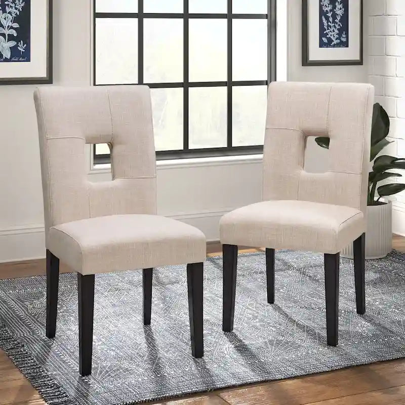 Chaises de salle à manger à dossier en trou de serrure Brda (ensemble de 2) - chaise de salle à manger