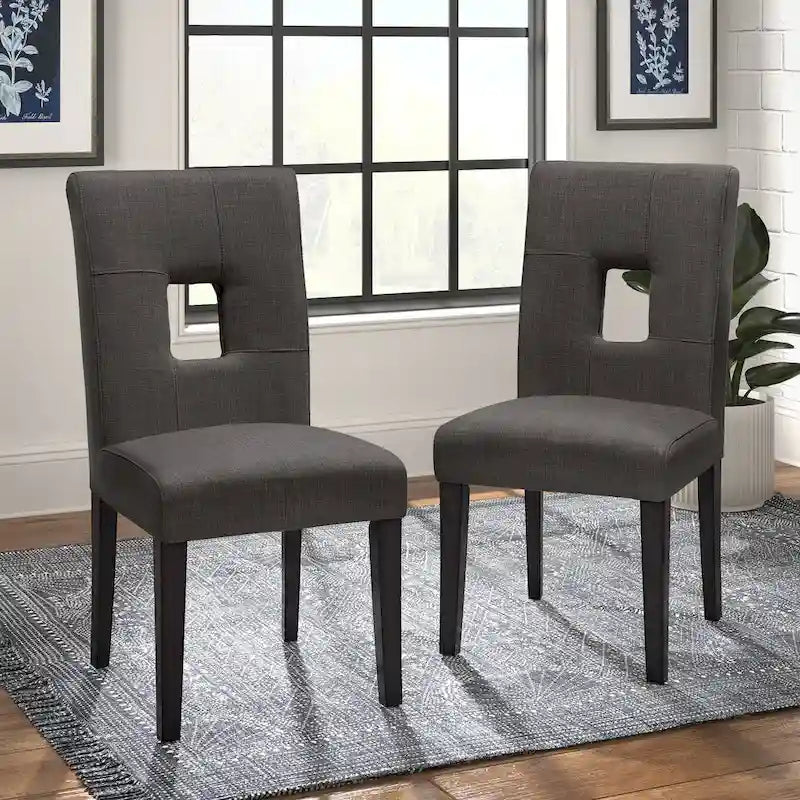 Chaises de salle à manger à dossier en trou de serrure Brda (ensemble de 2) - chaise de salle à manger
