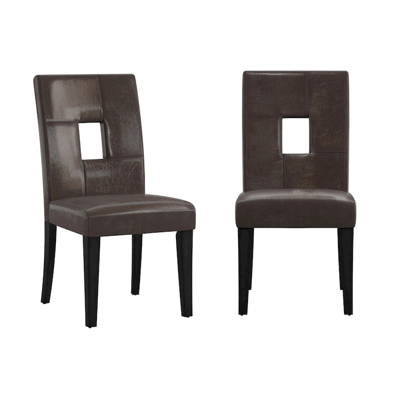 Chaises de salle à manger à dossier en trou de serrure Brda (ensemble de 2) - chaise de salle à manger