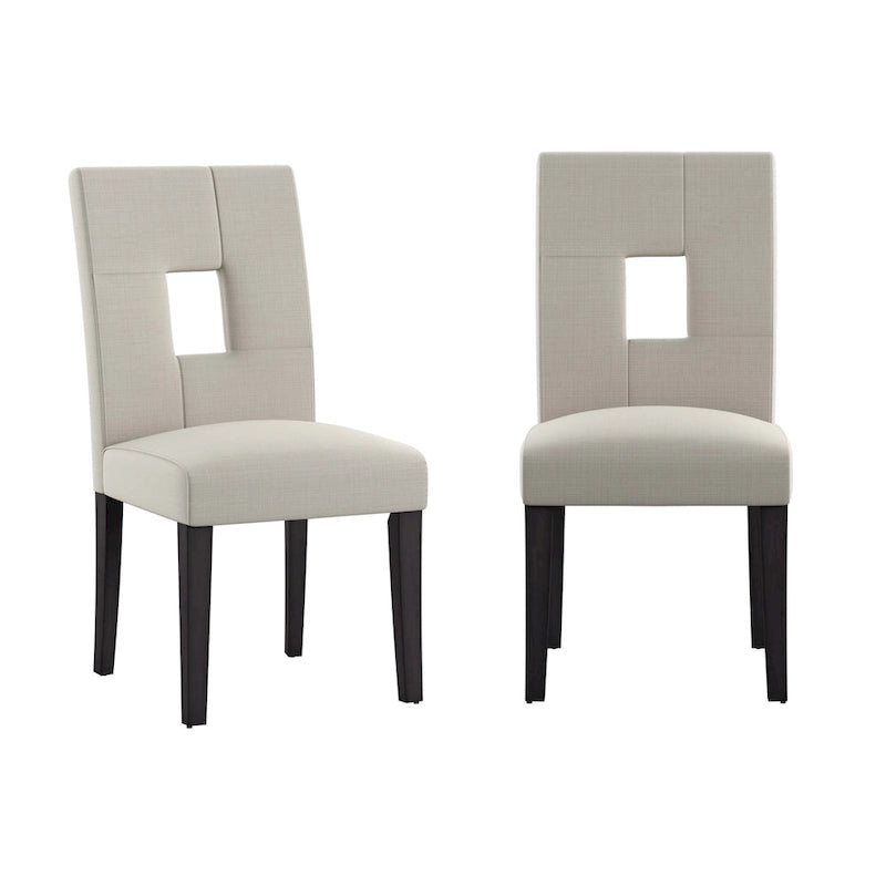 Chaises de salle à manger à dossier en trou de serrure Brda (ensemble de 2) - chaise de salle à manger