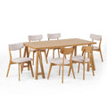 Set da pranzo Chazz moderno mid-century da 7 pezzi con tavolo ad A di Christopher Knight Home