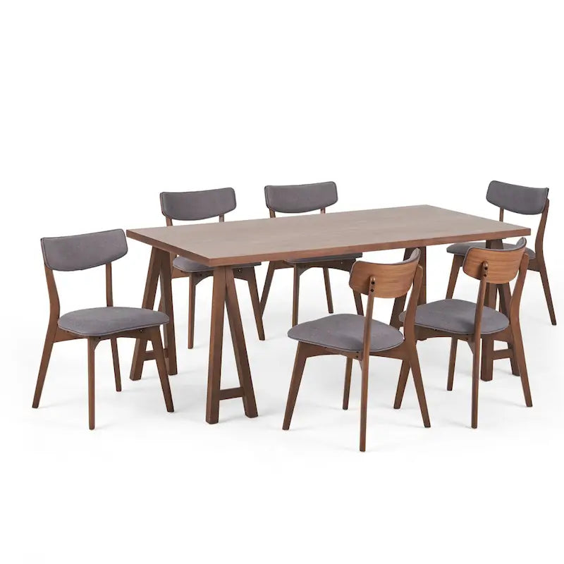 Set da pranzo Chazz moderno mid-century da 7 pezzi con tavolo ad A di Christopher Knight Home