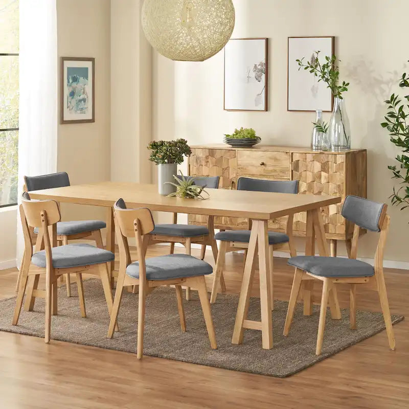 Set da pranzo Chazz moderno mid-century da 7 pezzi con tavolo ad A di Christopher Knight Home