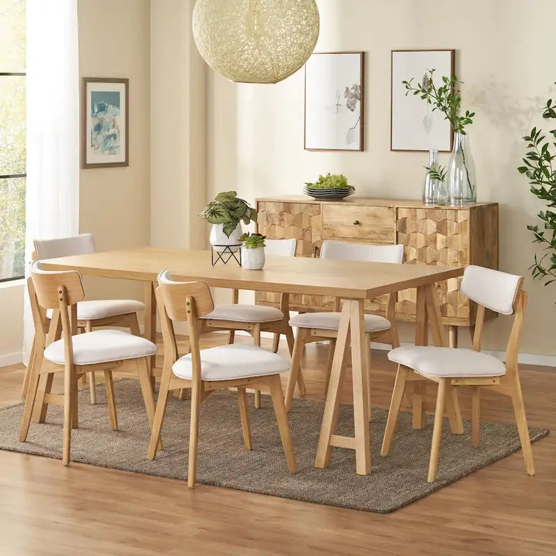 Set da pranzo Chazz moderno mid-century da 7 pezzi con tavolo ad A di Christopher Knight Home