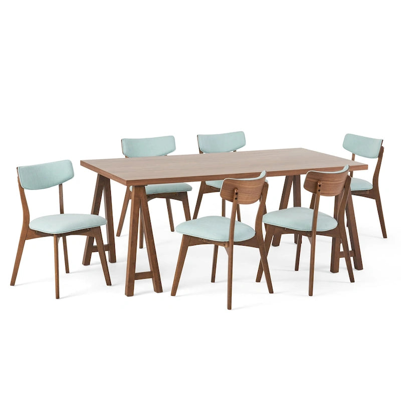 Set da pranzo Chazz moderno mid-century da 7 pezzi con tavolo ad A di Christopher Knight Home