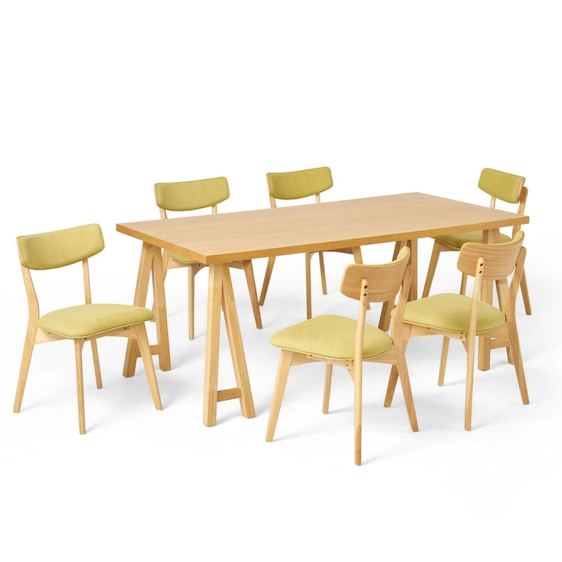 Set da pranzo Chazz moderno mid-century da 7 pezzi con tavolo ad A di Christopher Knight Home