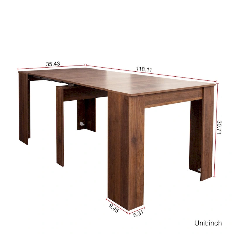 Multifunctional extendable console table