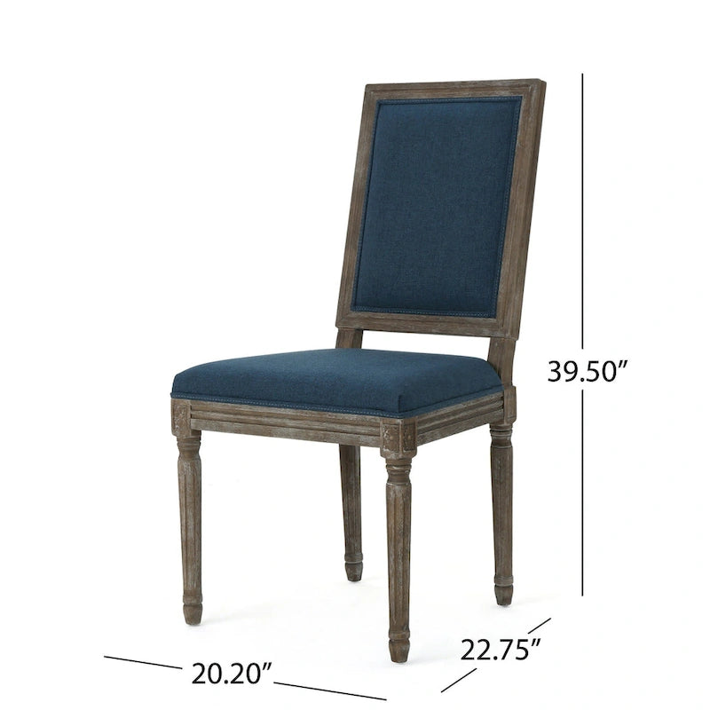 Chaise de salle à manger traditionnelle en tissu Ledger, lot de 2, par Christopher Knight Home