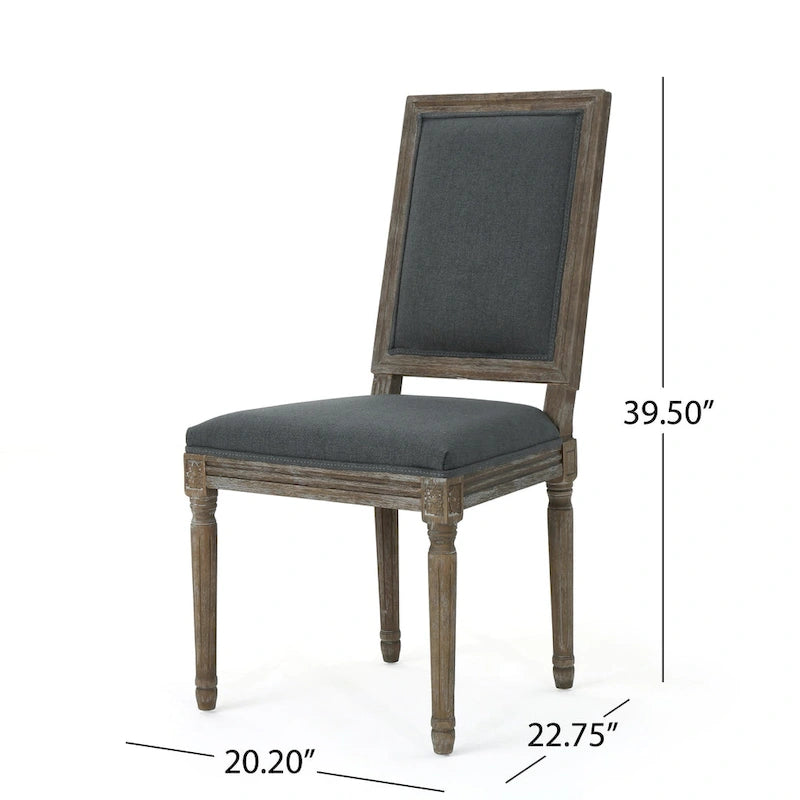 Chaise de salle à manger traditionnelle en tissu Ledger, lot de 2, par Christopher Knight Home