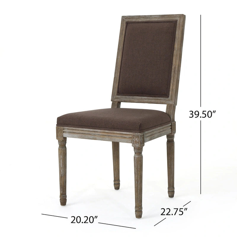 Chaise de salle à manger traditionnelle en tissu Ledger, lot de 2, par Christopher Knight Home