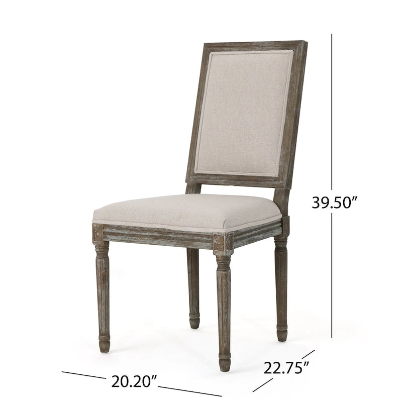 Chaise de salle à manger traditionnelle en tissu Ledger, lot de 2, par Christopher Knight Home