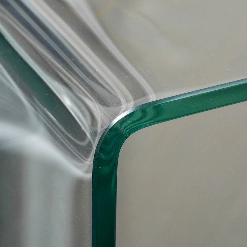 Tables d’appoint en verre transparent Ramona (ensemble de 2) par Christopher Knight Home