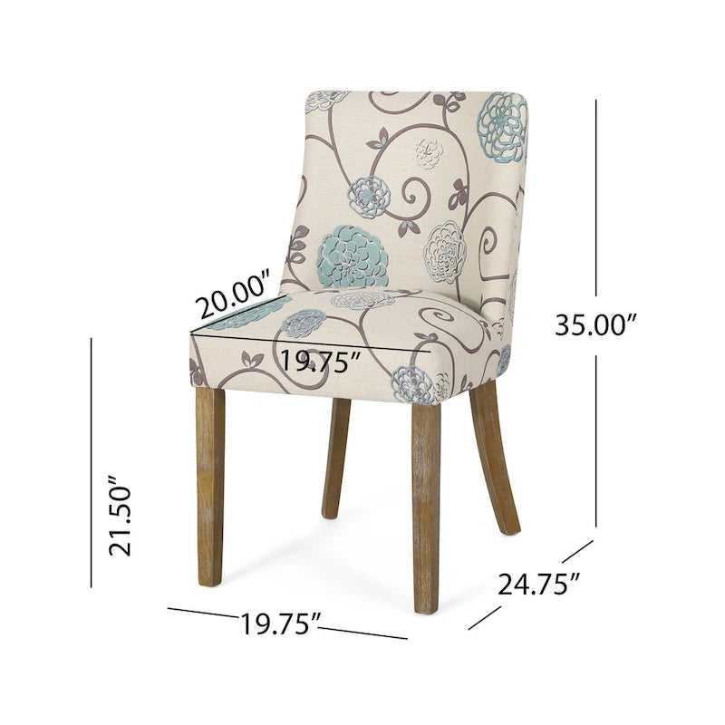 Frances Stoff-Esszimmerstuhl (4er-Set) von Christopher Knight Home