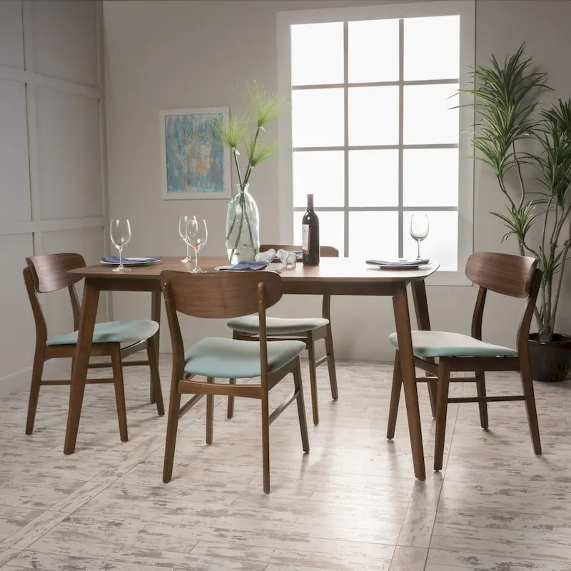 Dimick 5-teiliges Esszimmerset im Mid-Century-Modern-Stil von Christopher Knight Home