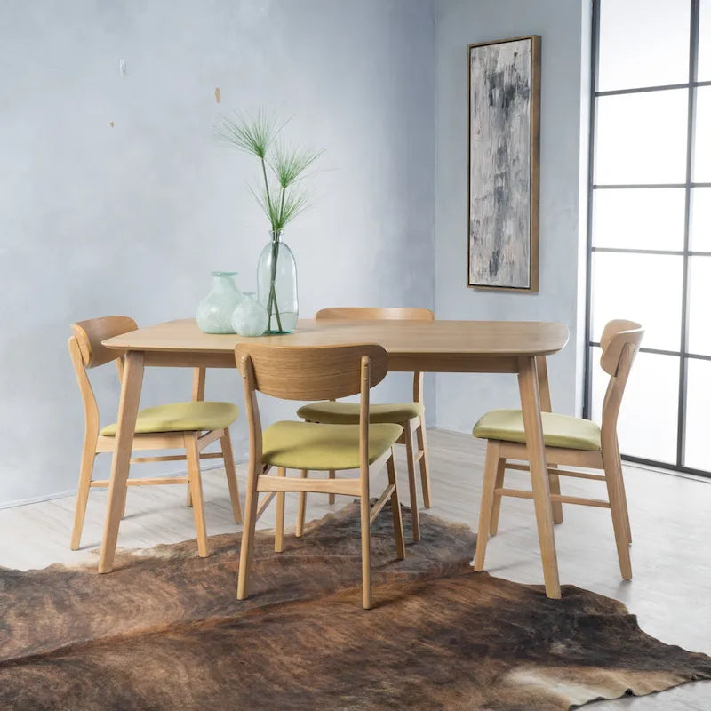 Dimick 5-teiliges Esszimmerset im Mid-Century-Modern-Stil von Christopher Knight Home