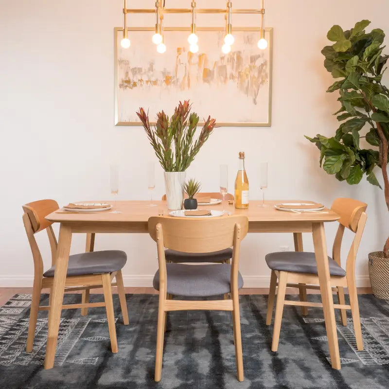 Dimick 5-teiliges Esszimmerset im Mid-Century-Modern-Stil von Christopher Knight Home