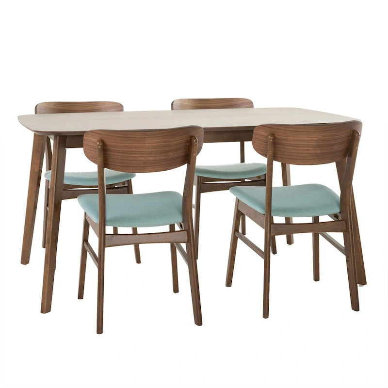 Dimick 5-teiliges Esszimmerset im Mid-Century-Modern-Stil von Christopher Knight Home