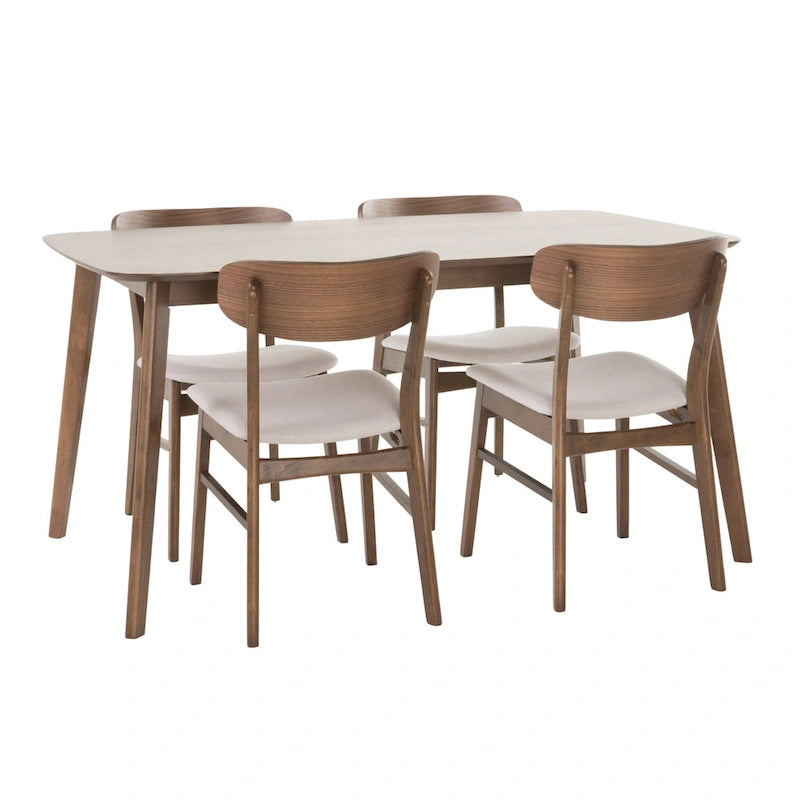 Dimick 5-teiliges Esszimmerset im Mid-Century-Modern-Stil von Christopher Knight Home
