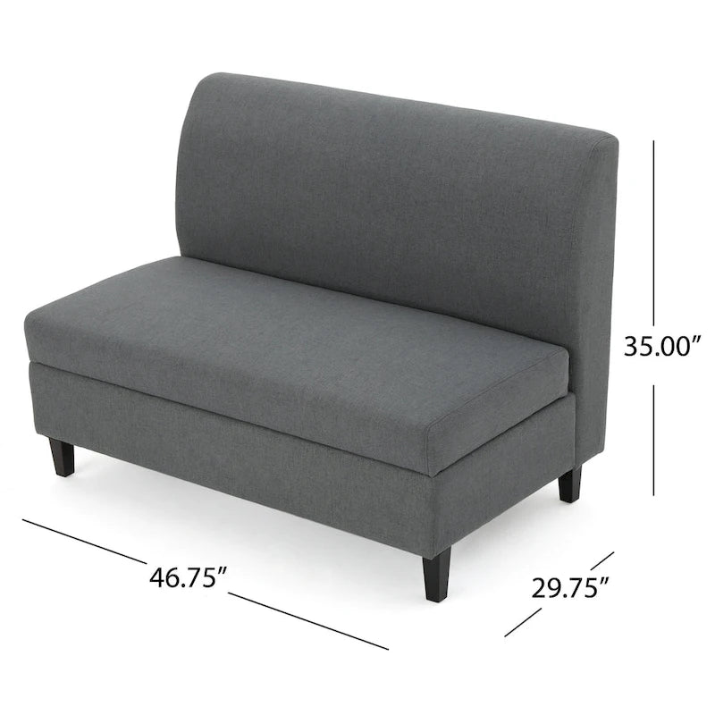 Loveseat de tela con almacenamiento Tovah de Christopher Knight Home
