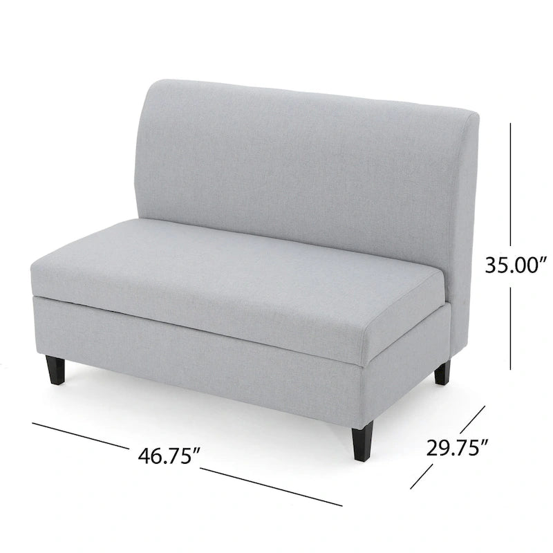 Loveseat de tela con almacenamiento Tovah de Christopher Knight Home