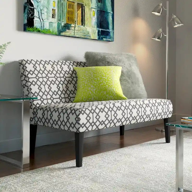 Christopher Knight Home Morton geometrikus mintás szövet kétszemélyes kanapé