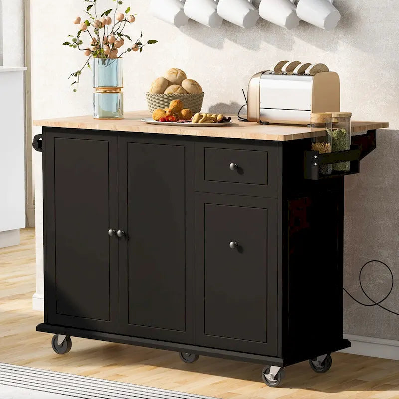 Kitchen Island with Drop Leaf
