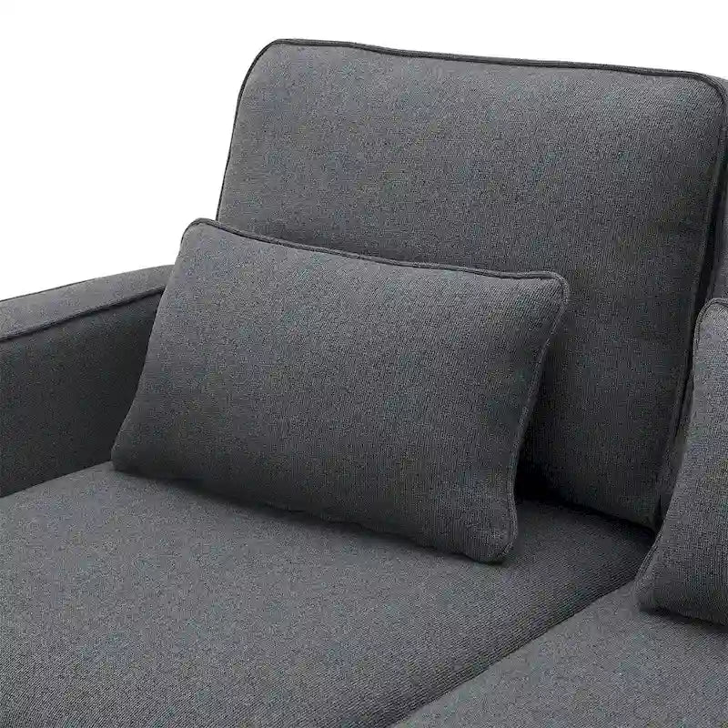 Canapé revêtu Merax 114.2 avec console, 2 porte-gobelets et 2 ports USB, avec chargement filaire ou sans fil