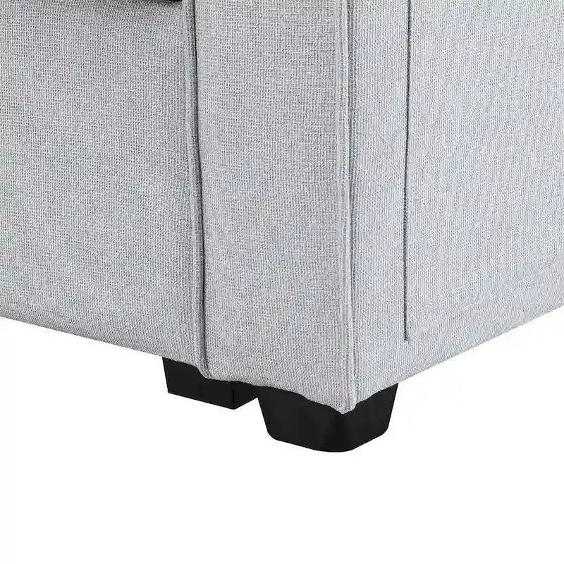 Canapé revêtu Merax 114.2 avec console, 2 porte-gobelets et 2 ports USB, avec chargement filaire ou sans fil