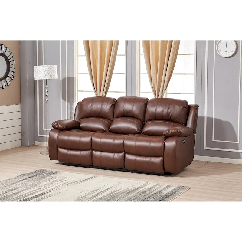 Betsy Furniture elektrisch verstellbares 3-Sitzer-Sofa aus Bonded-Leder, Modell 8018
