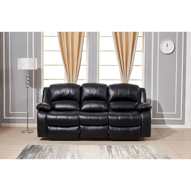 Rozkładana 3-osobowa sofa z ekoskóry Betsy Furniture z elektrycznym sterowaniem, model 8018